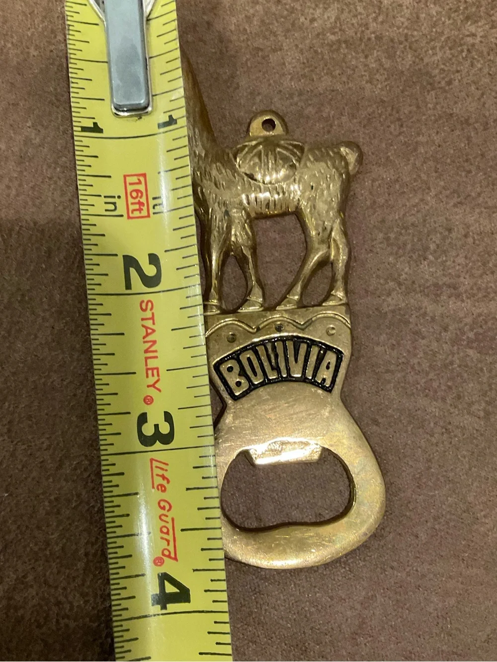 Vintage Brass Bolivia Llama Bottle Opener